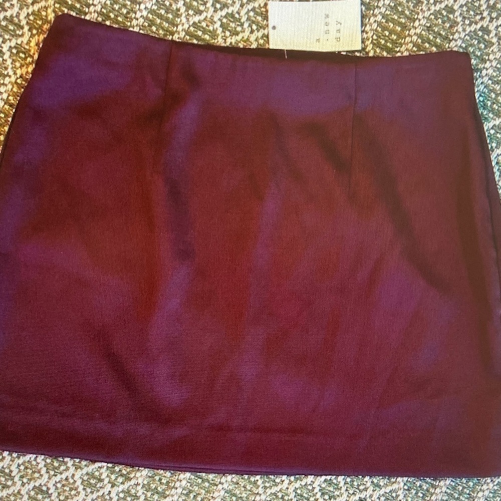 a new day Deep Burgundy A-Line Skirt